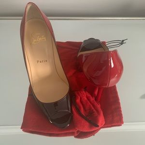 Black Red Yootish Patent Leather Degrade Pumps